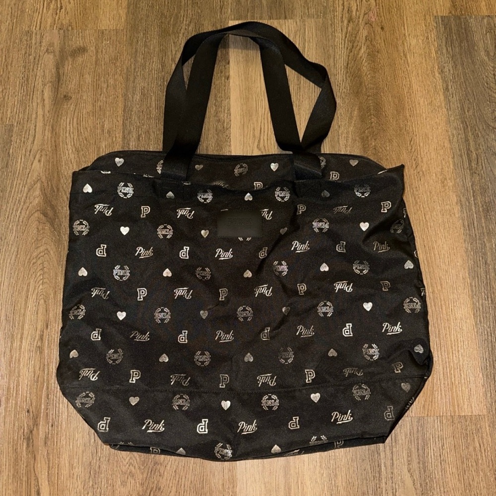 Victoria's Secret Pink Black Tote Bag